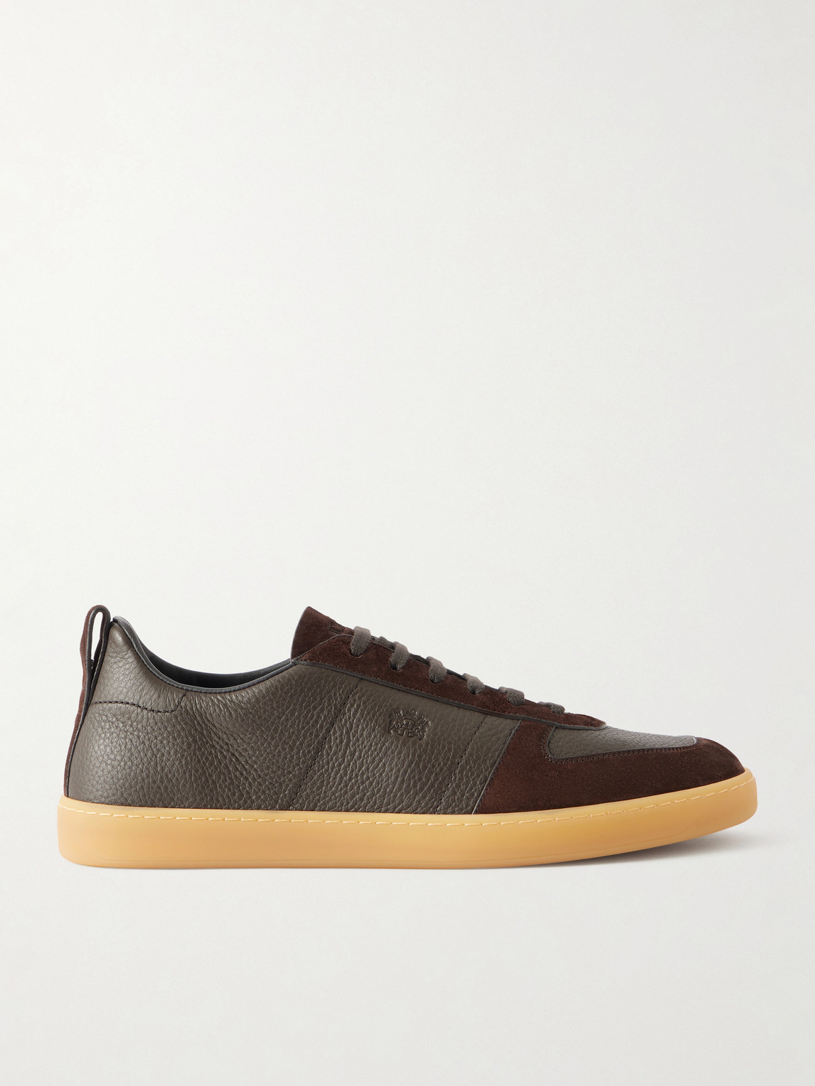 Church’s – Repton Textured-Leather and Deerskin Sneakers