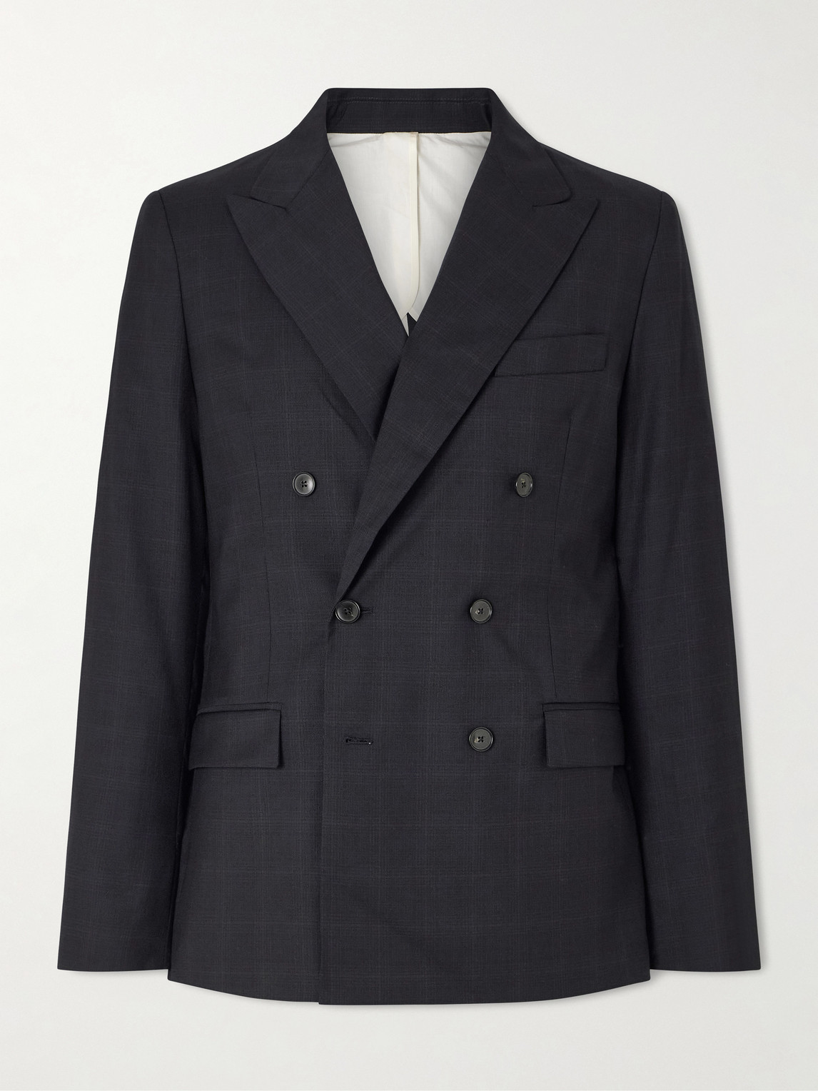 A Kind Of Guise Double-Breasted Checked Virgin Wool Blazer IT 46