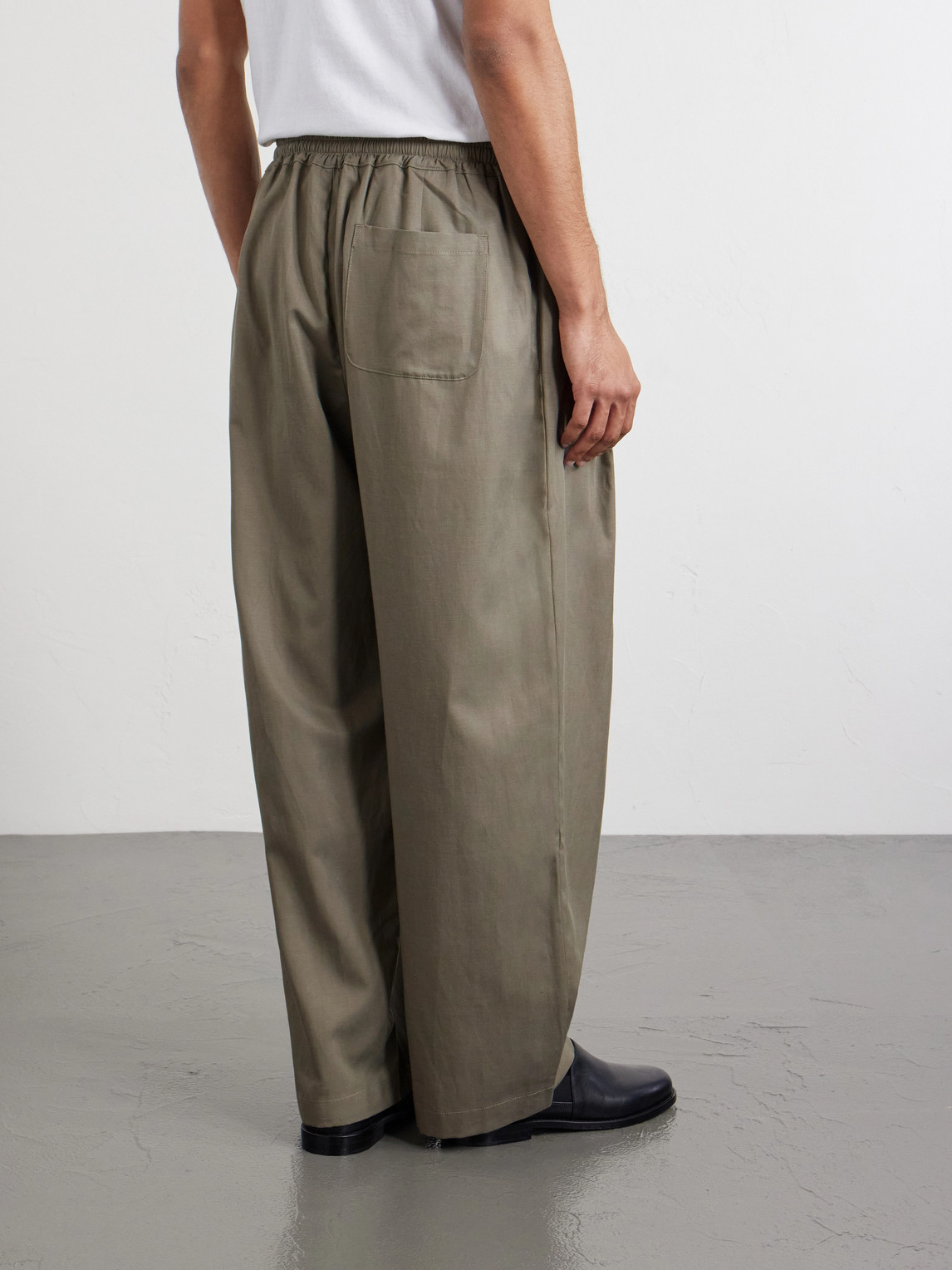 Wewa Wide-Leg Lyocell, Cotton Linen-Blend Trousers