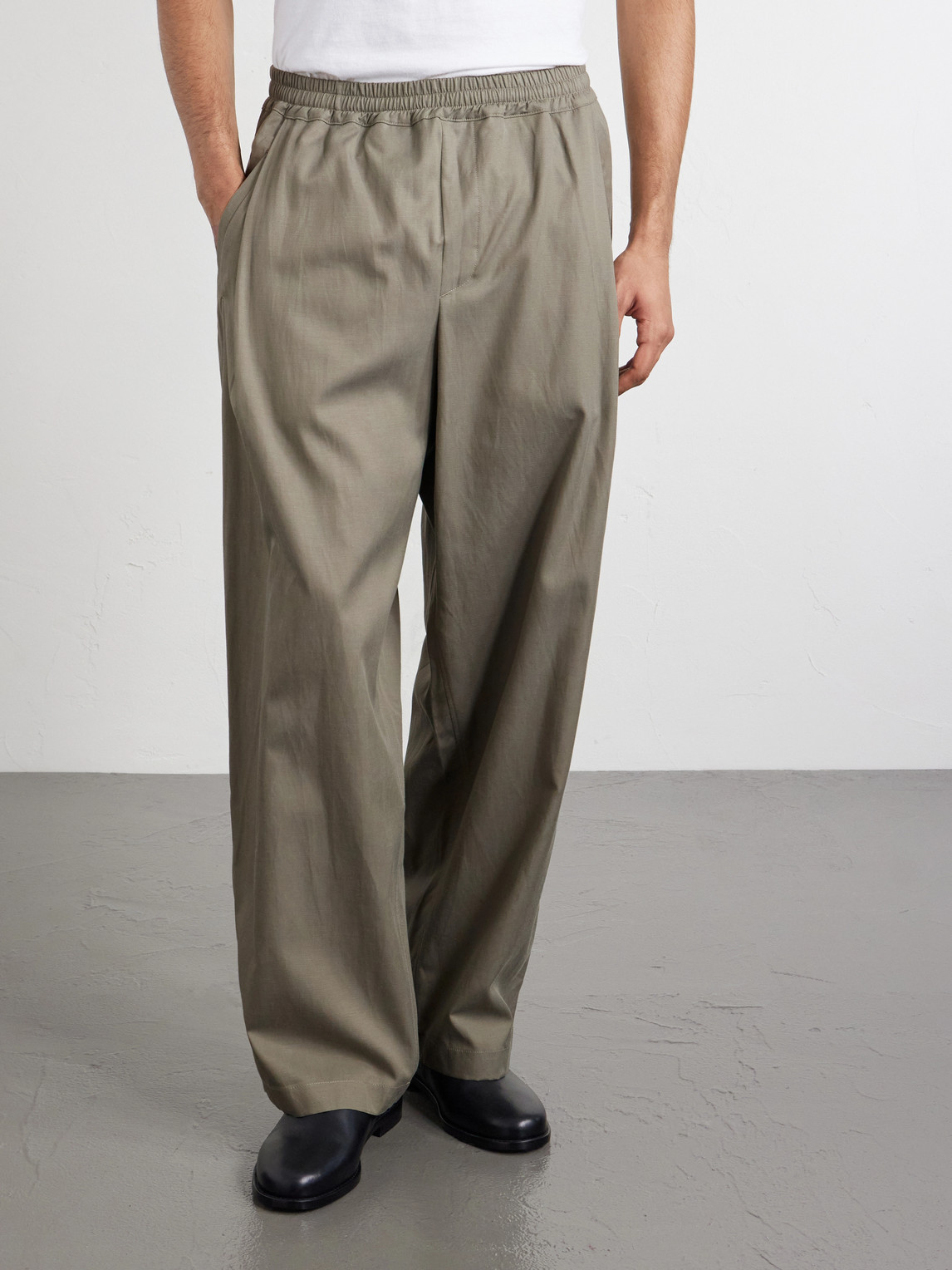 Wewa Wide-Leg Lyocell, Cotton Linen-Blend Trousers