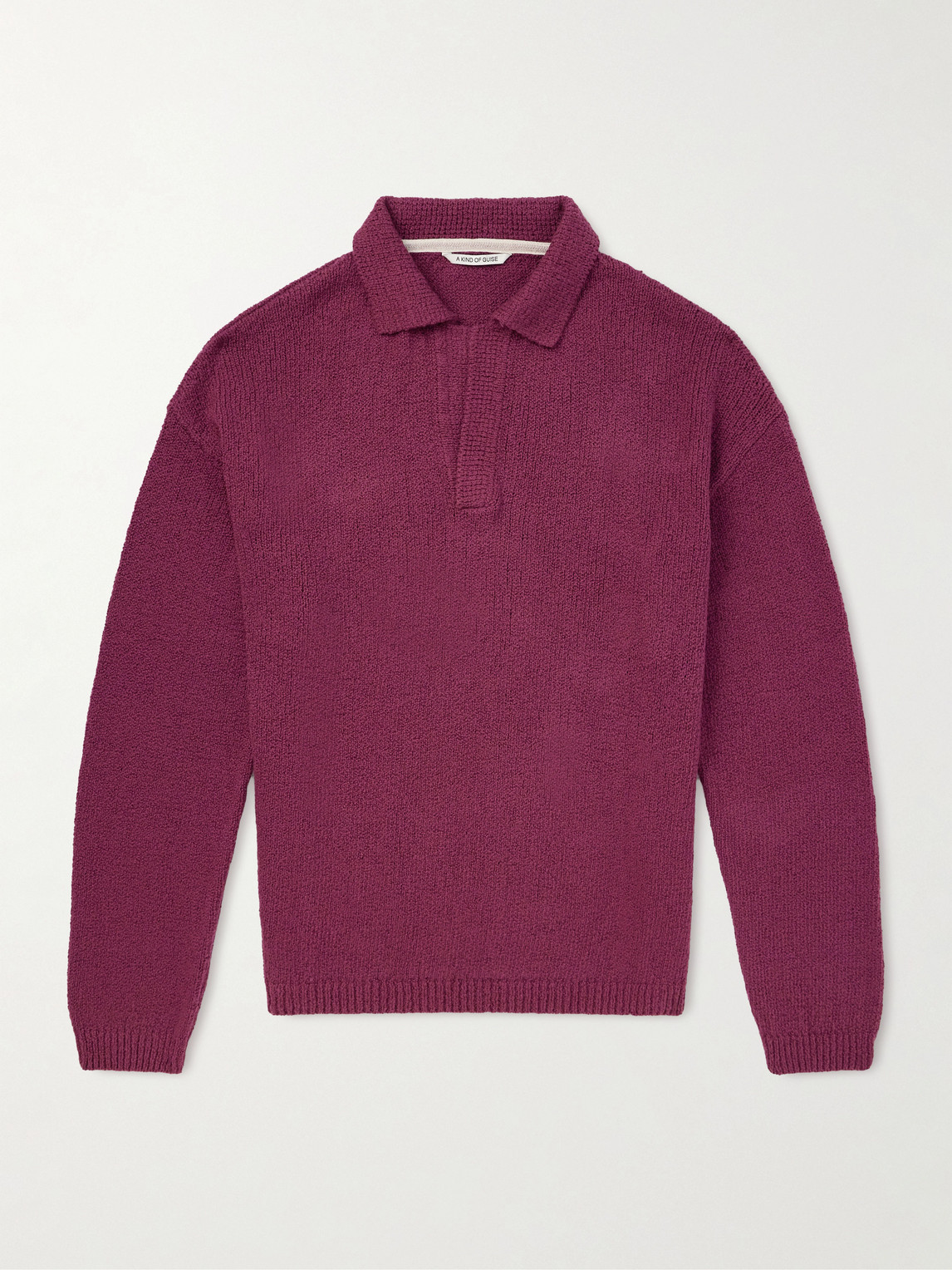 A Kind Of Guise arabou Organic Cotton-Bouclé Polo Sweateren