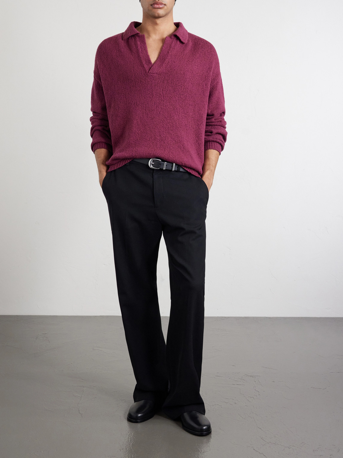 Marabou Organic Cotton-Bouclé Polo Sweater