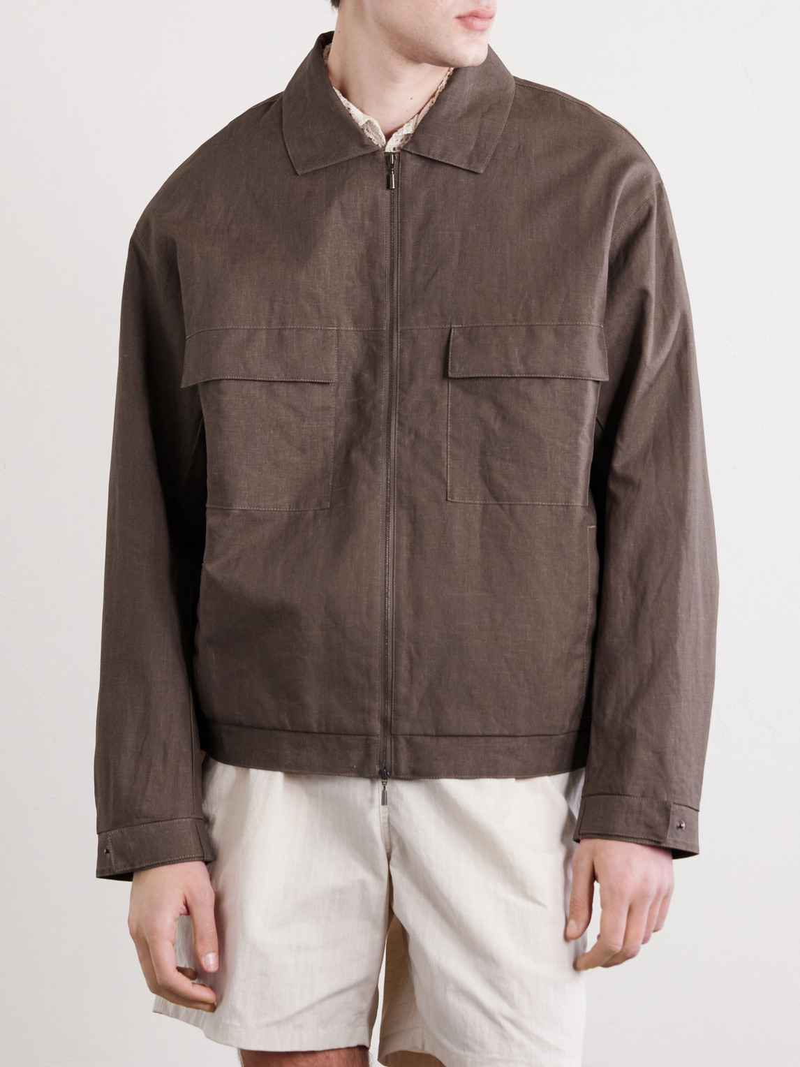  A Kind Of Guise - Embu Linen Jacket - Men - Brown - S 