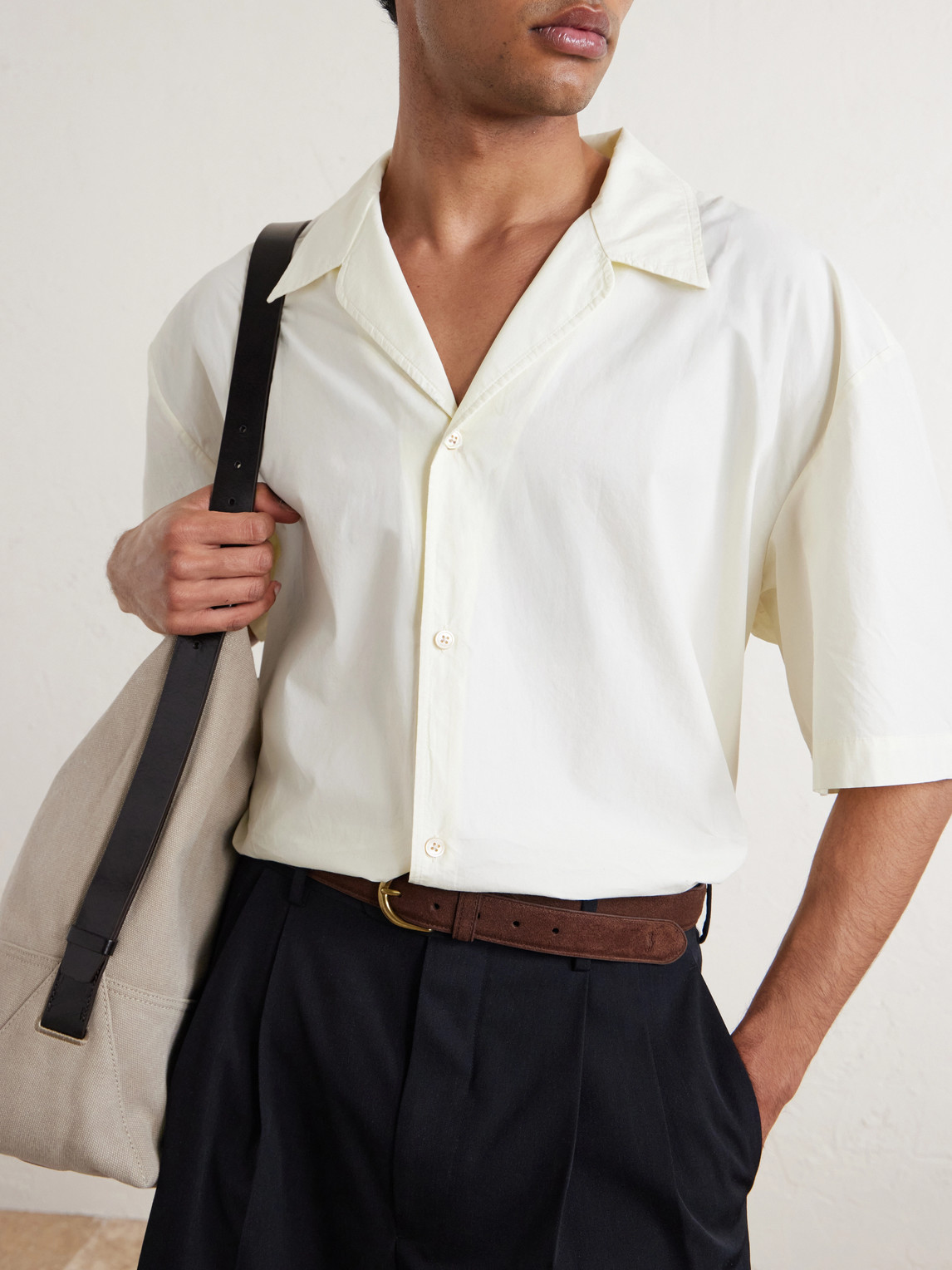 Samata Camp-Collar Organic Cotton-Poplin Shirt