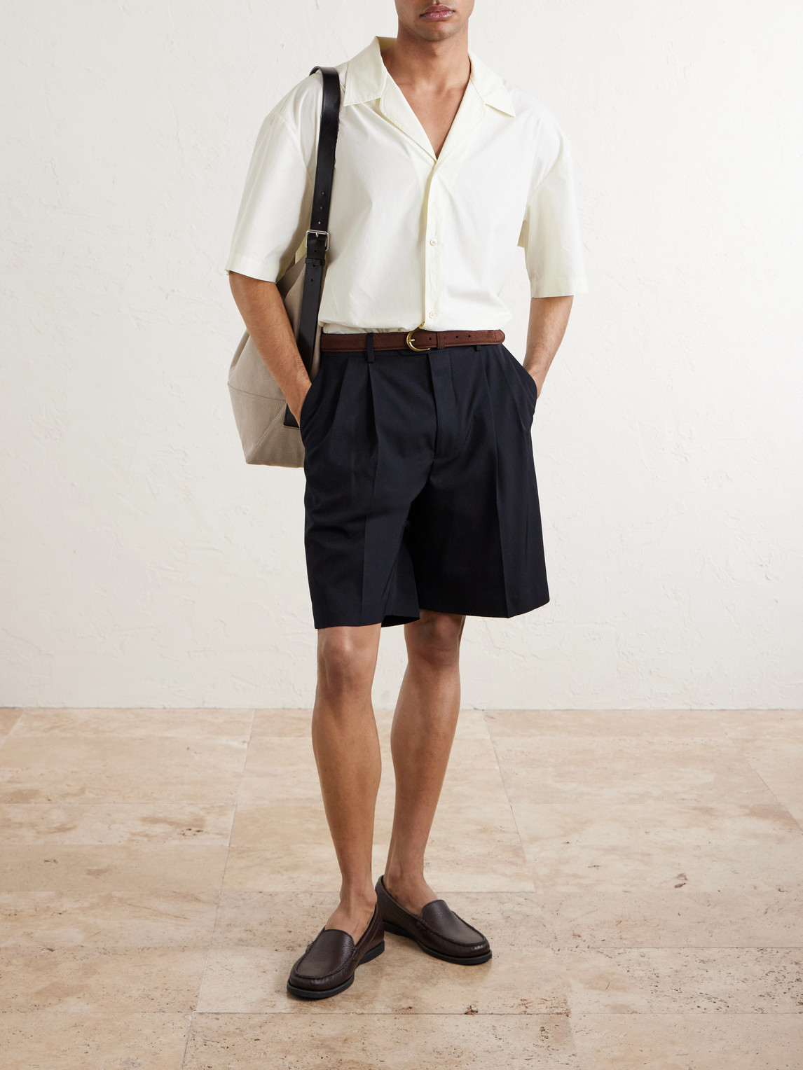 Samata Camp-Collar Organic Cotton-Poplin Shirt