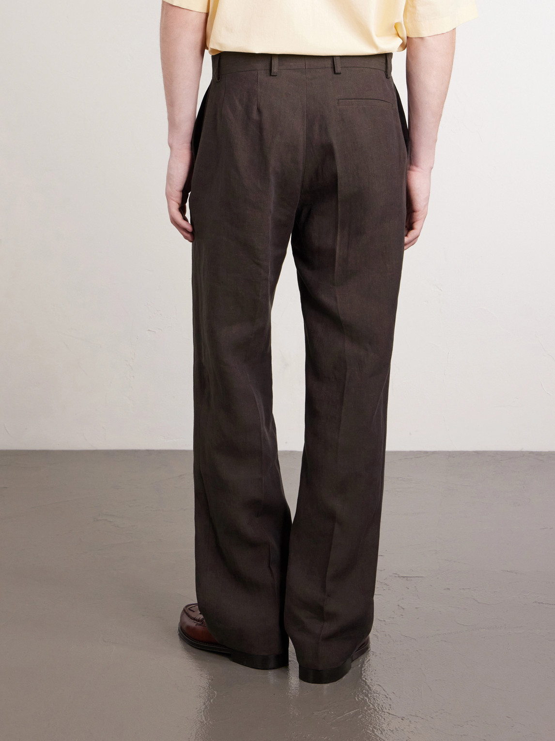Linen Tailored Wide Trousers