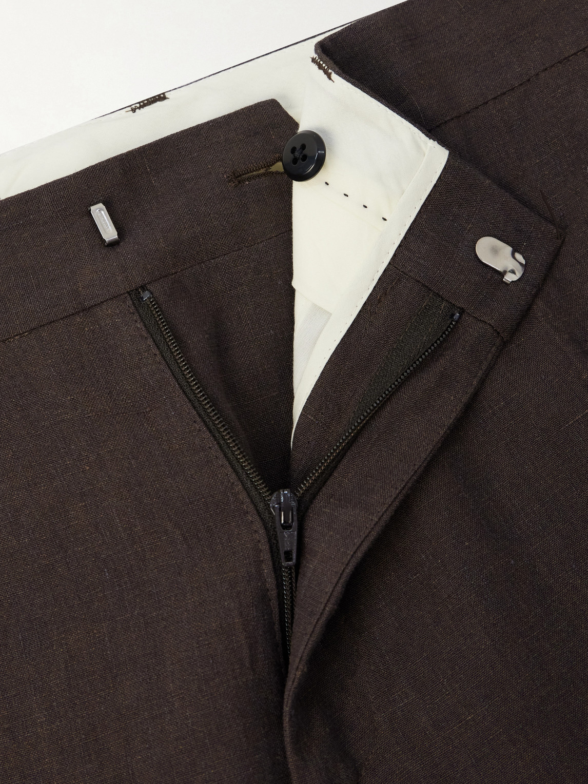 Linen Tailored Wide Trousers