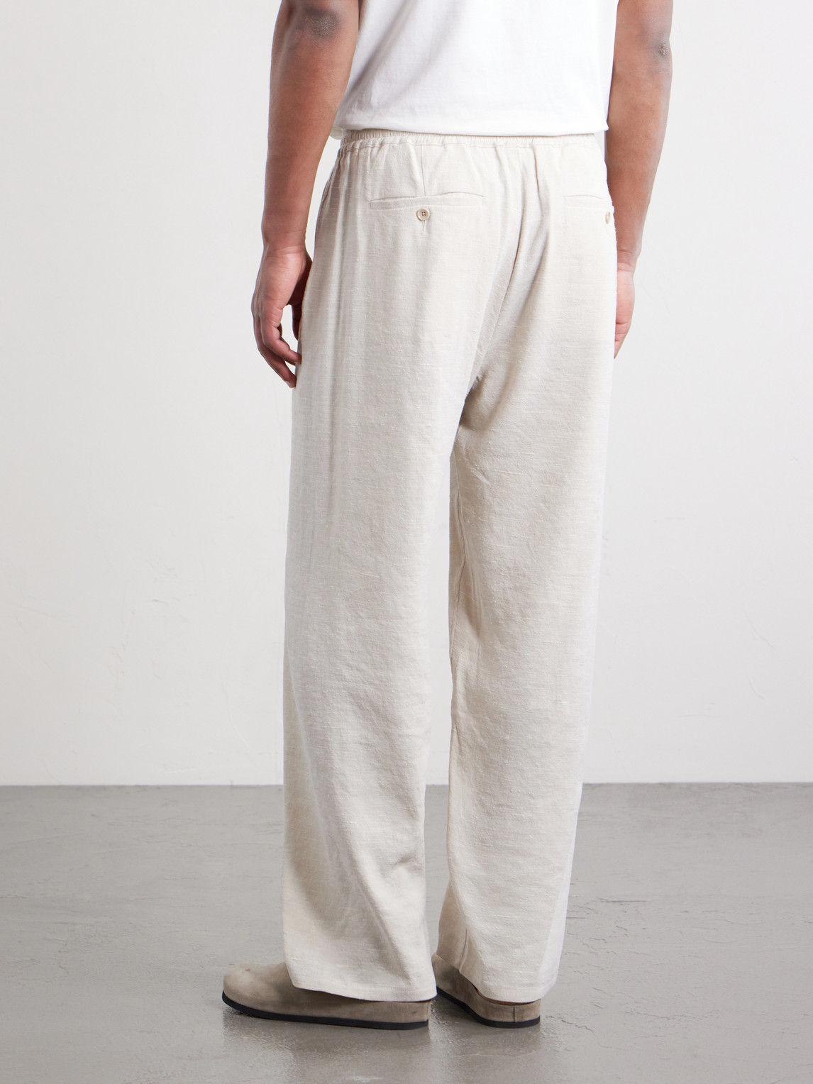  A Kind Of Guise - Samurai Straight-leg Linen And Silk-blend Drawstring Trousers - Men - Neutrals - It 48 