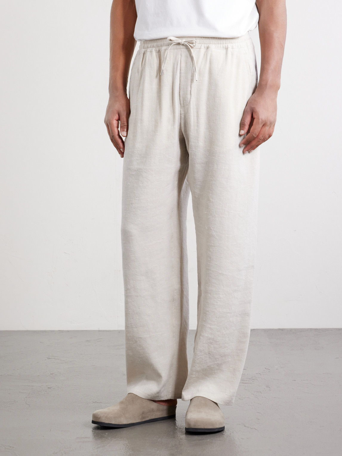  A Kind Of Guise - Samurai Straight-leg Linen And Silk-blend Drawstring Trousers - Men - Neutrals - It 48 