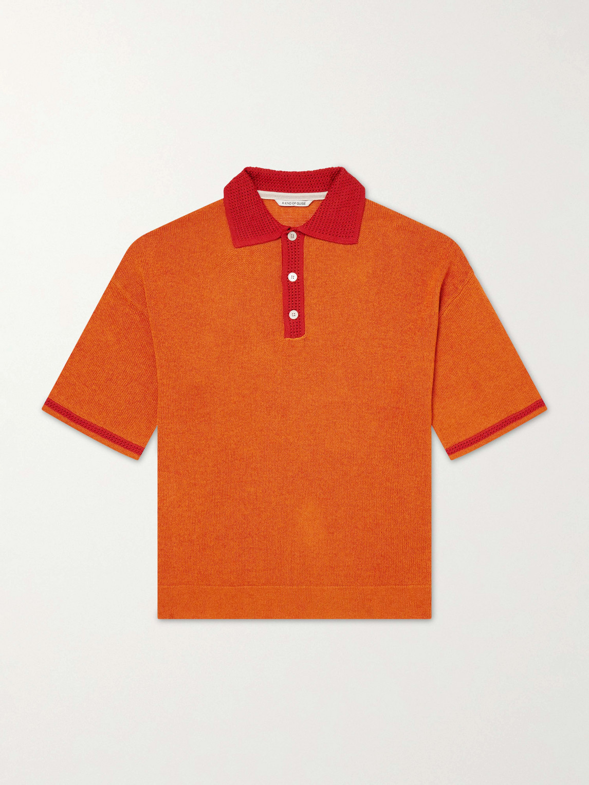 A Kind Of Guise Open-Knit Organic Cotton and inen-Blend Polo Shirt - Men