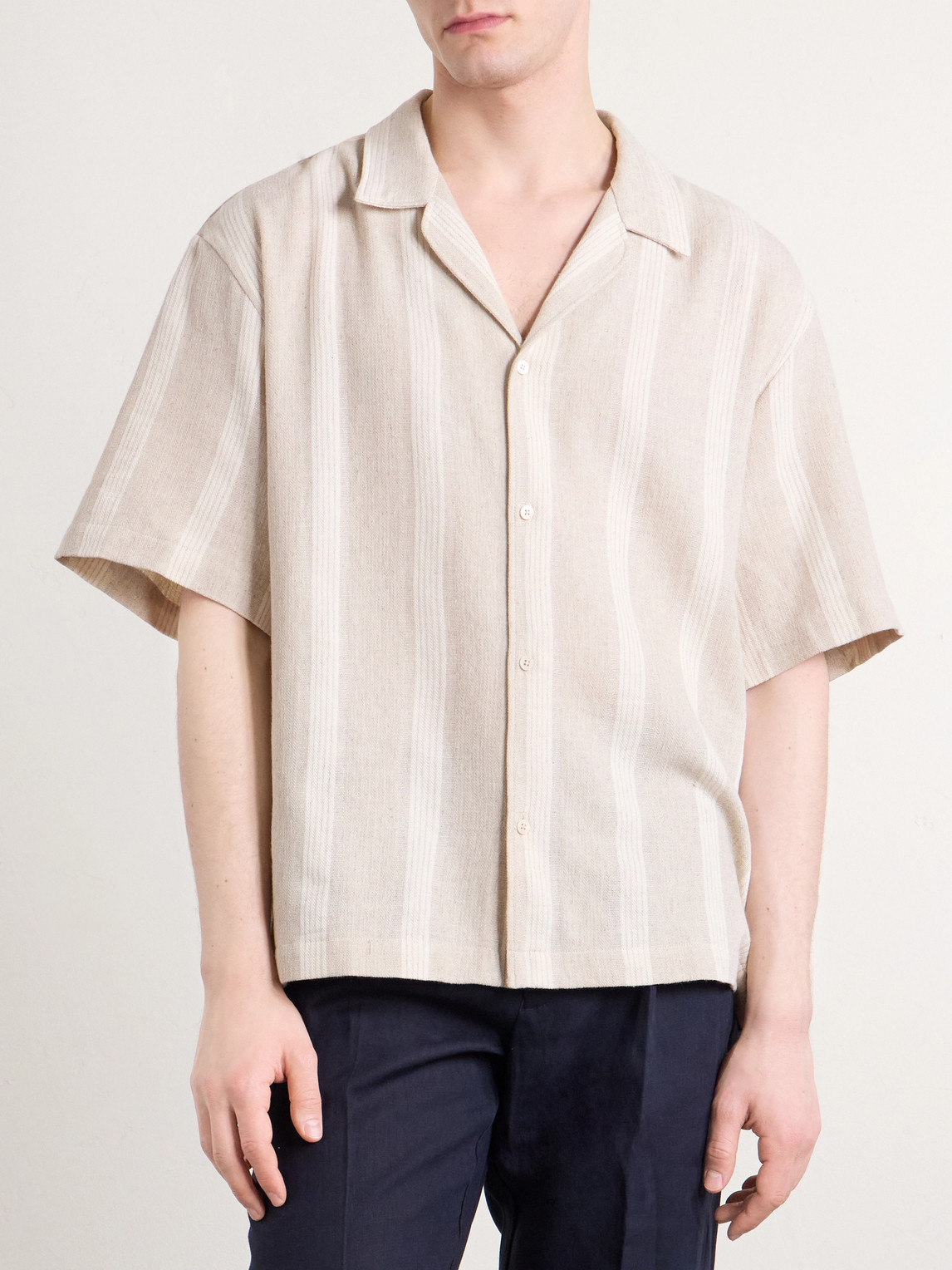Samata Striped Cotton And Linen