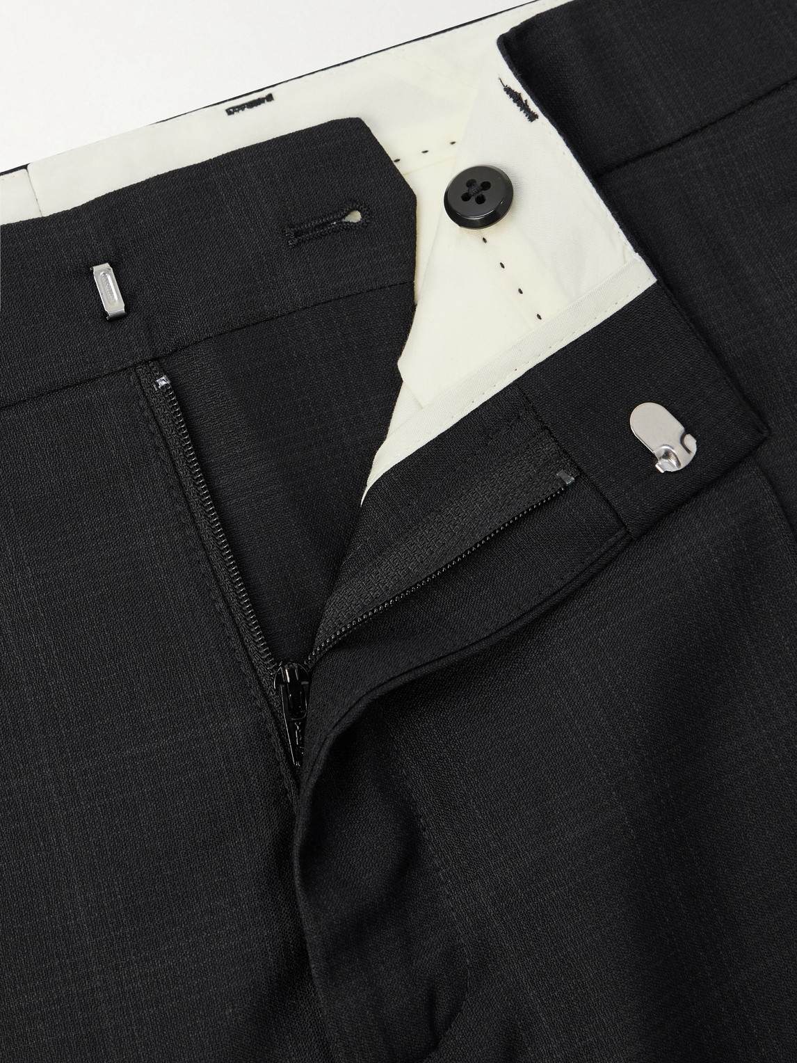 Virgin Wool Tailored Wide Trousers