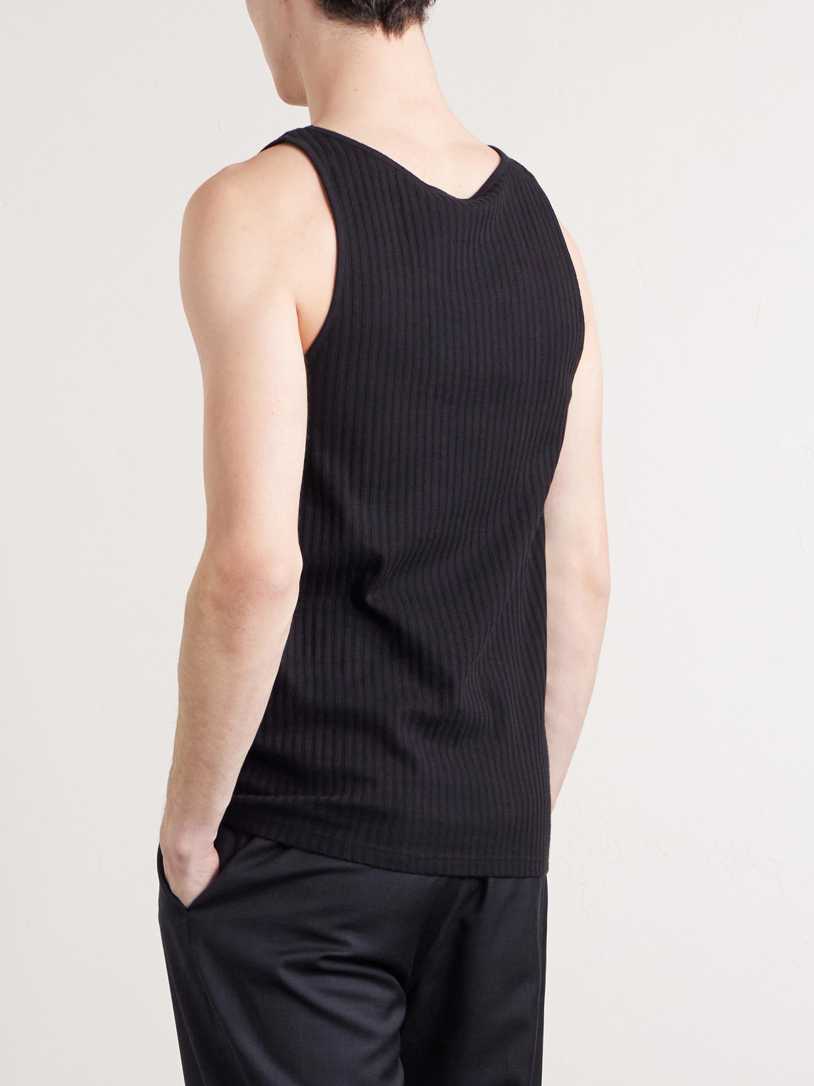 Tomaso Ribbed Stretch-Cotton Jersey Tank Top