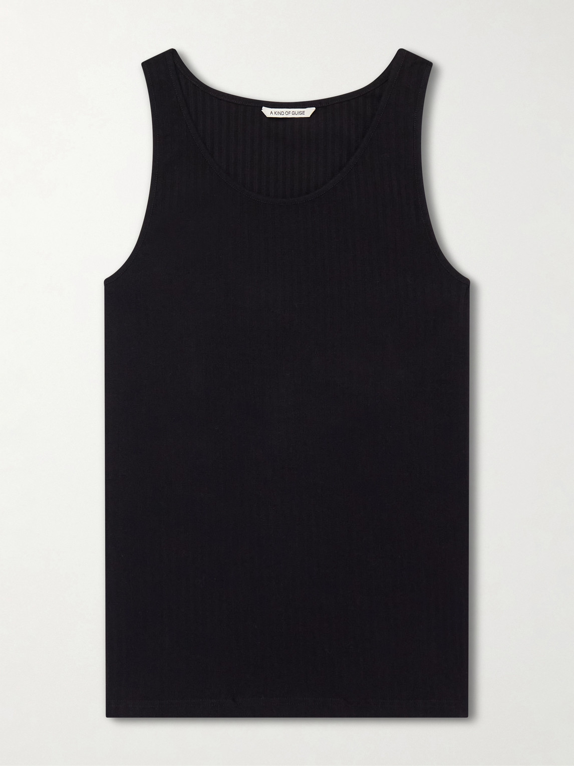 A Kind Of Guise Tomaso Ribbed Stretch-cotton Jersey Tank Top In Black