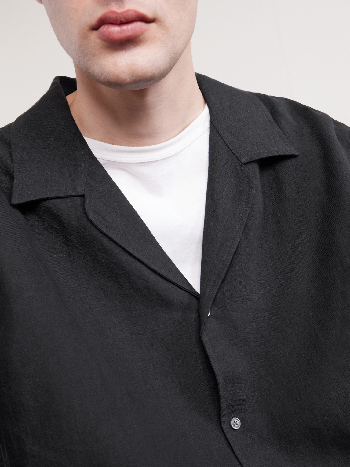 Samata Camp-Collar Linen Shirt