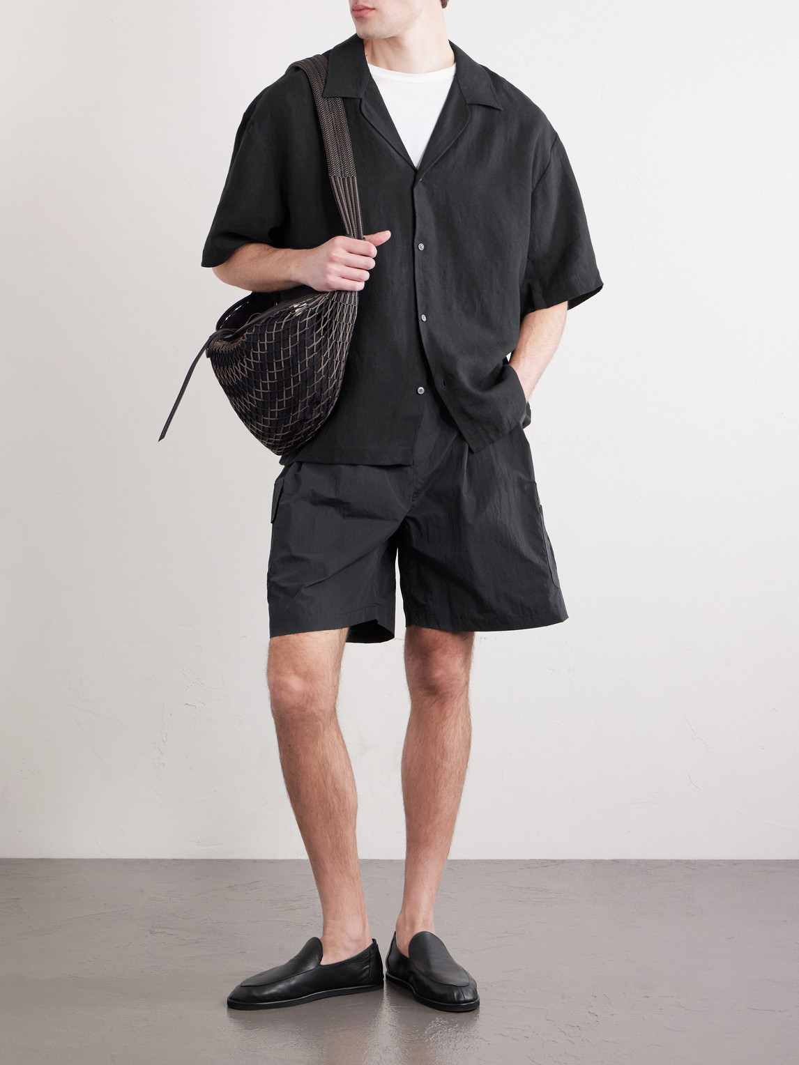 Samata Camp-Collar Linen Shirt