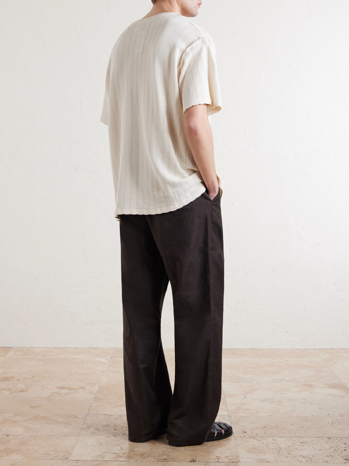 Thuy Pointelle-Knit Cotton And Linen-Blend T-Shirt