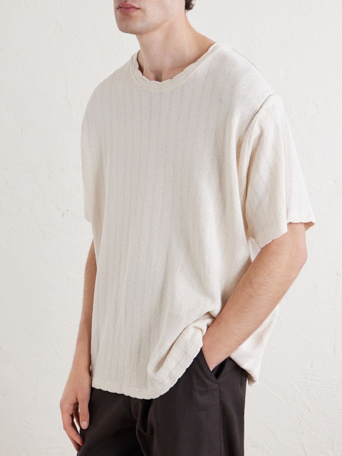 Thuy Pointelle-Knit Cotton And Linen-Blend T-Shirt