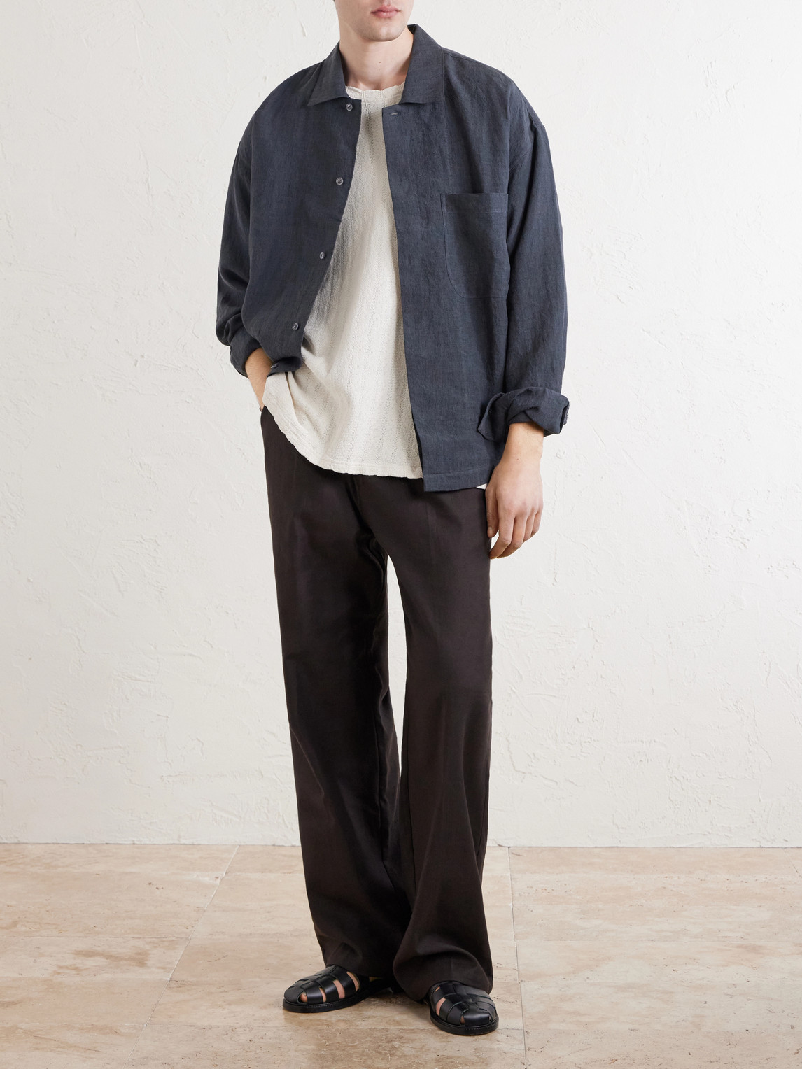 Thuy Pointelle-Knit Cotton And Linen-Blend T-Shirt