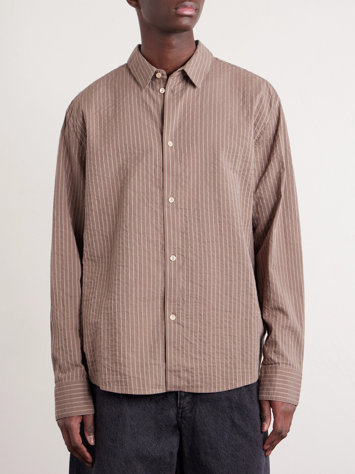 Fulvio Striped Cotton Seersucker Shirt