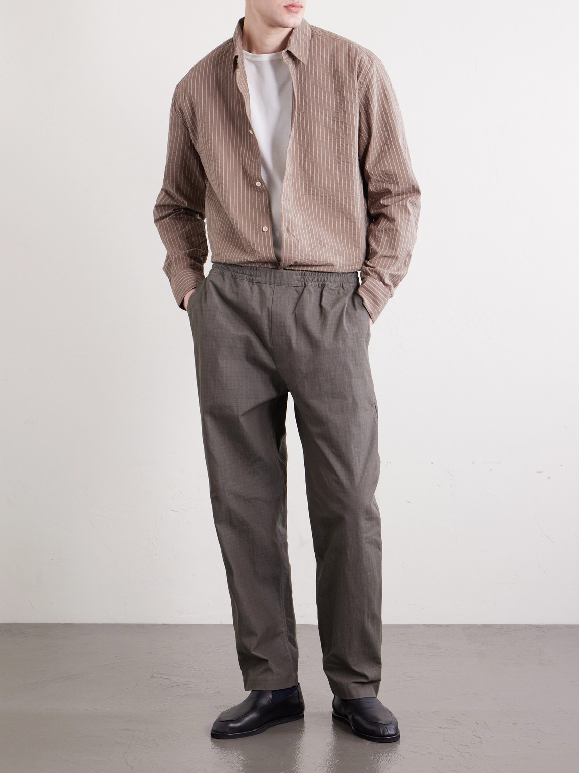 Banasa Straight-Leg Cotton-Blend Trousers
