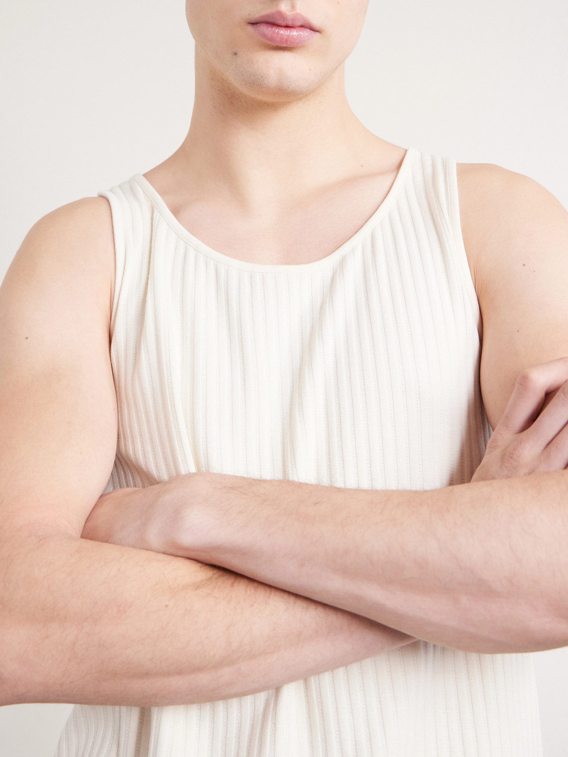 Tomaso Ribbed Stretch-Cotton Jersey Tank Top