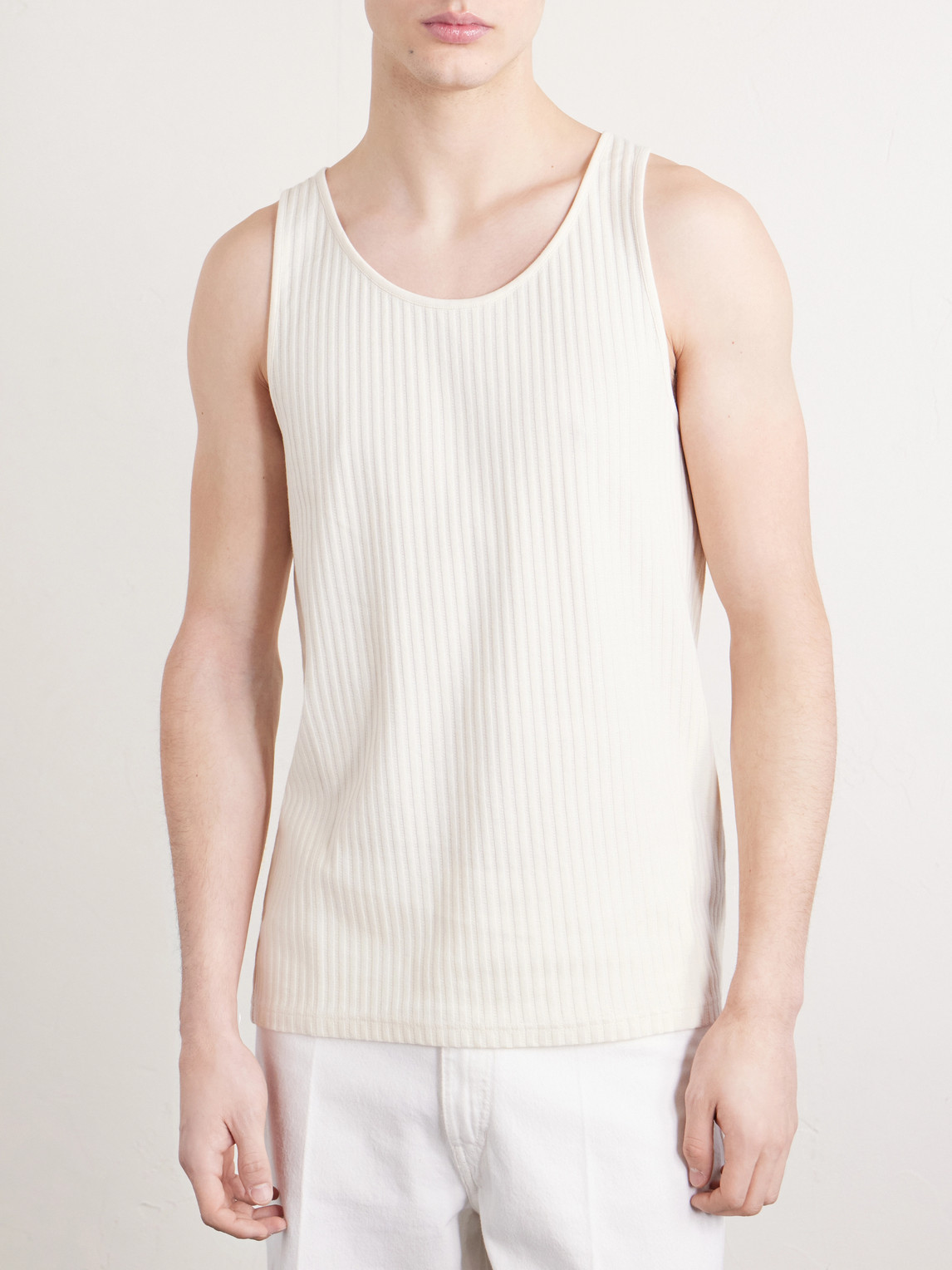 Tomaso Ribbed Stretch-Cotton Jersey Tank Top
