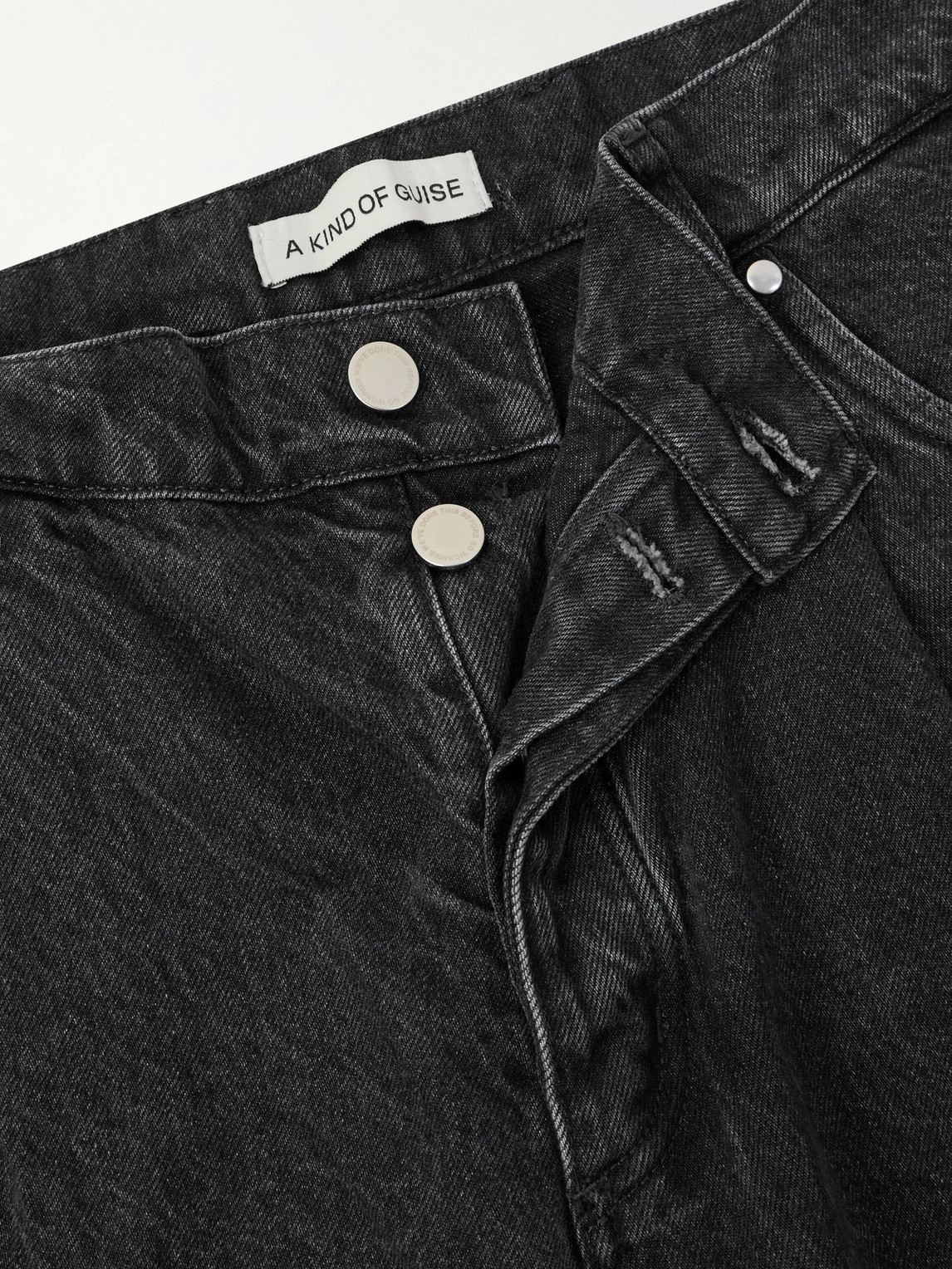 Straight-Leg Pleated Organic Jeans