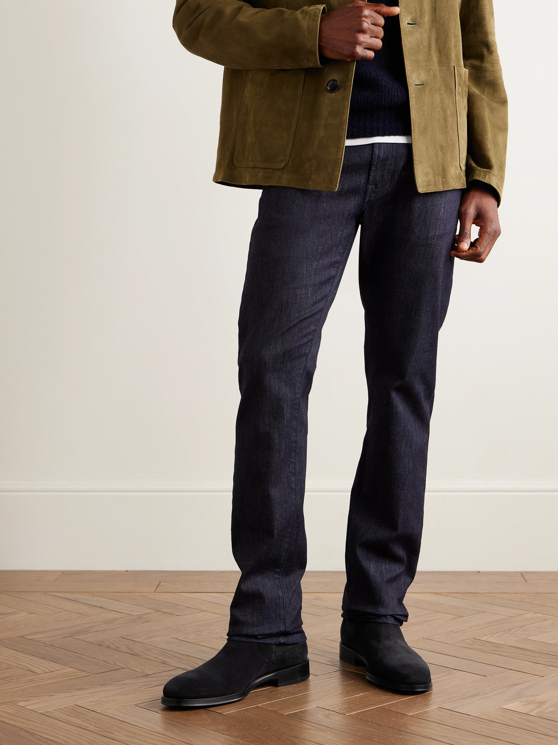 Paul Smith Lawson Suede Chelsea Boots In Blue