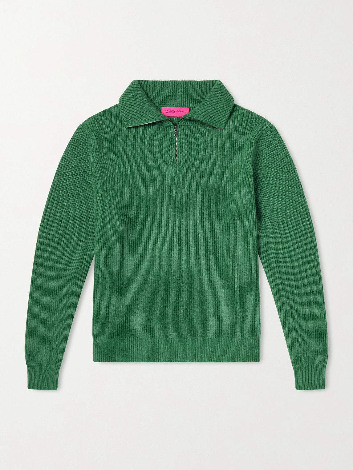 The Elder Statesman Clemente Ribbed Cashmere Half-Zip weater - Men