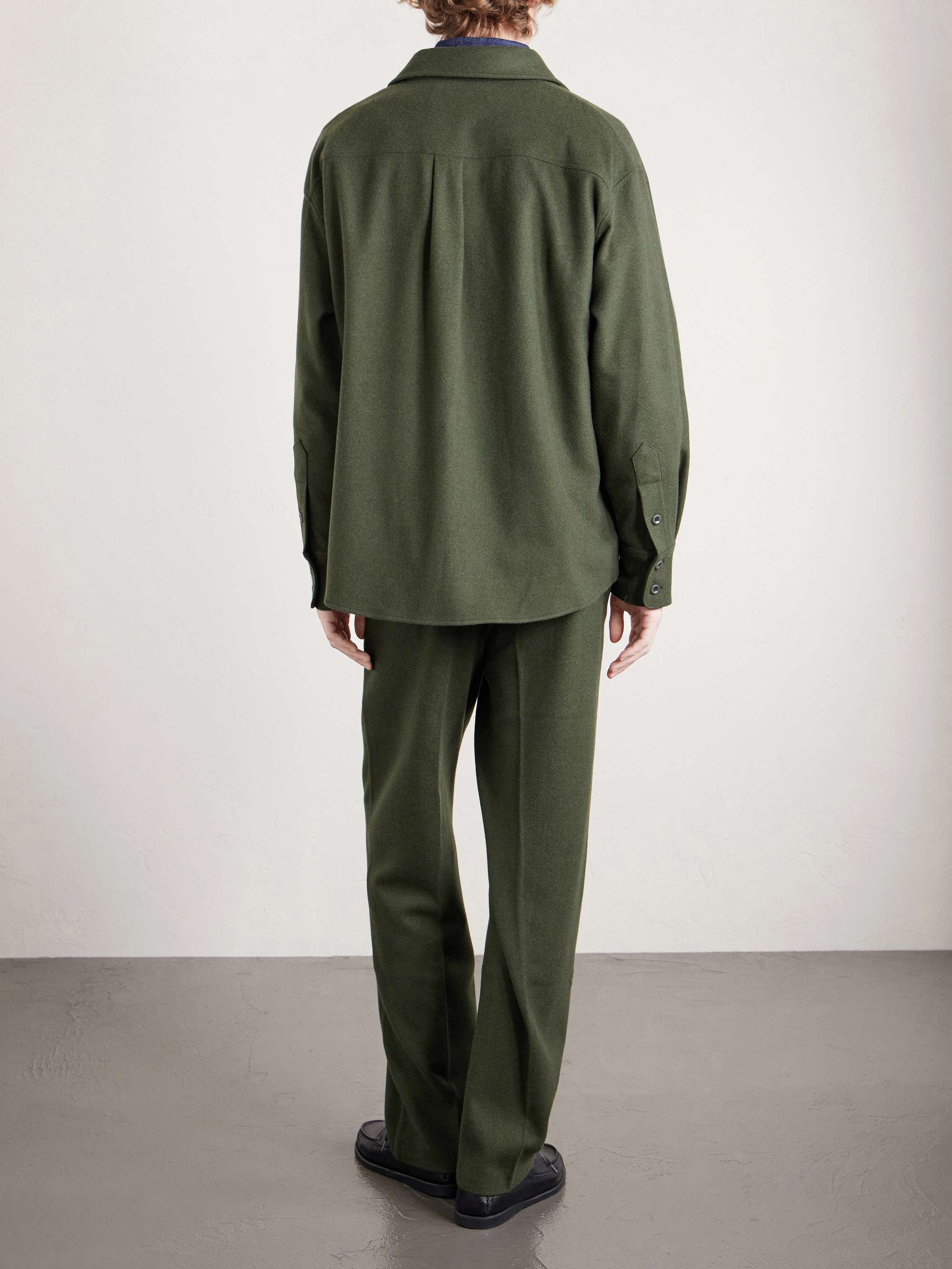 THE ELDER STATESMAN Wool, Silk and Cashmere-Blend Overshirt for