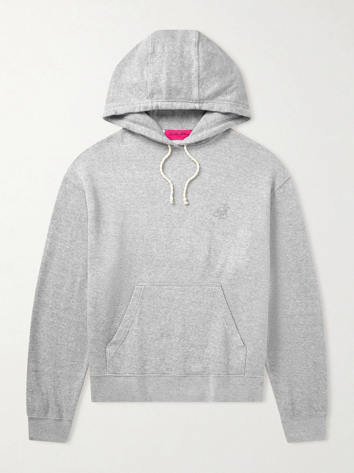 The Elder Statesman Daily Logo-Embroidered Cotton and Cashmere-Blend Hoodie - Men