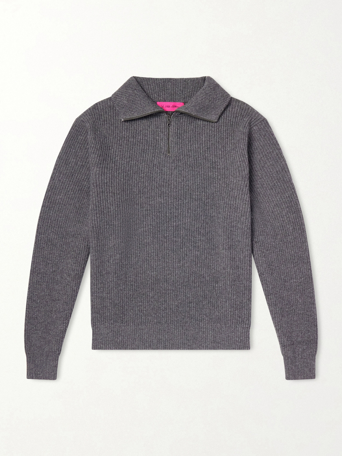 The Elder Statesman Clemente Ribbed Cashmere Half-Zip weater - Men