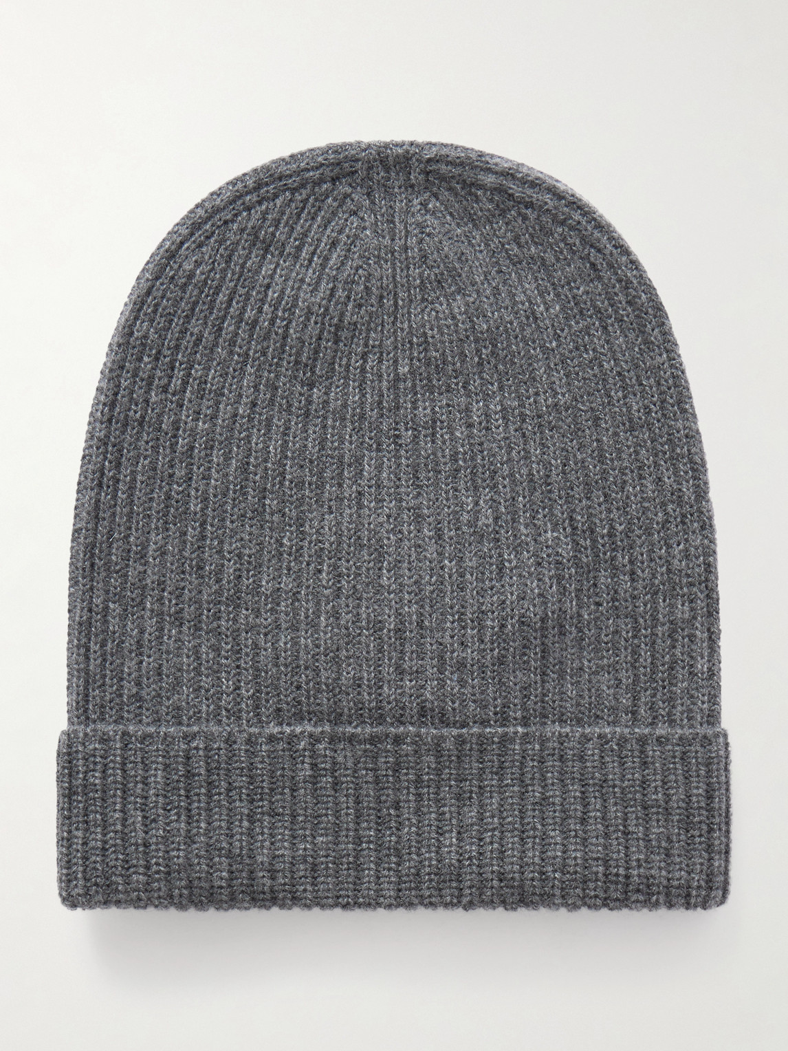 The Elder Statesman Statesman Ribbed Cashmere Beanie In Gray