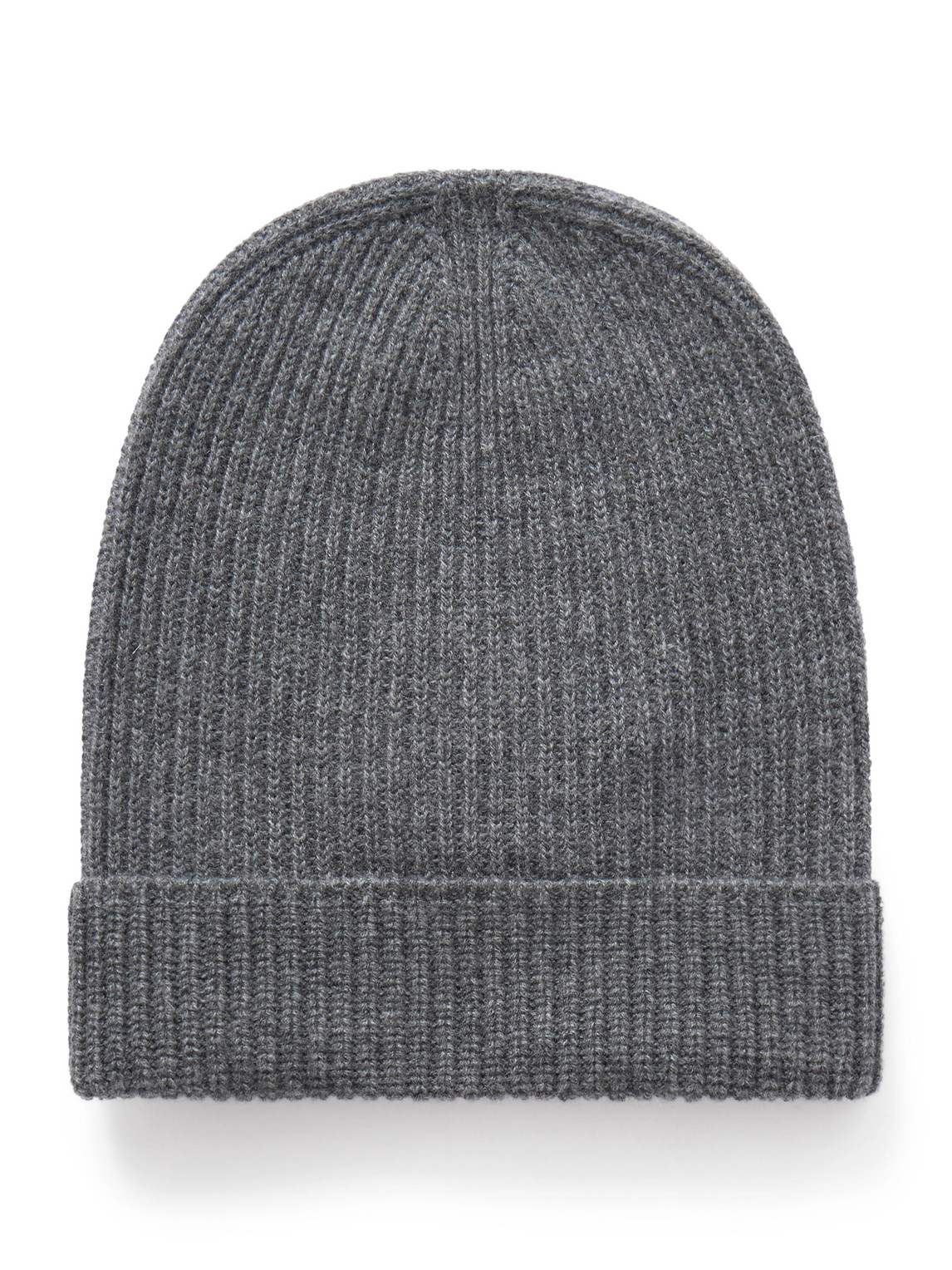 The Elder Statesman Statesman Ribbed Cashmere Beanie In Gray