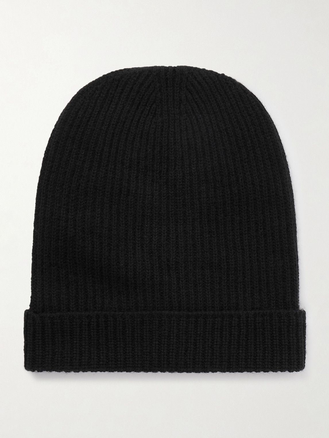 The Elder Statesman Statesman Ribbed Cashmere Beanie In Black