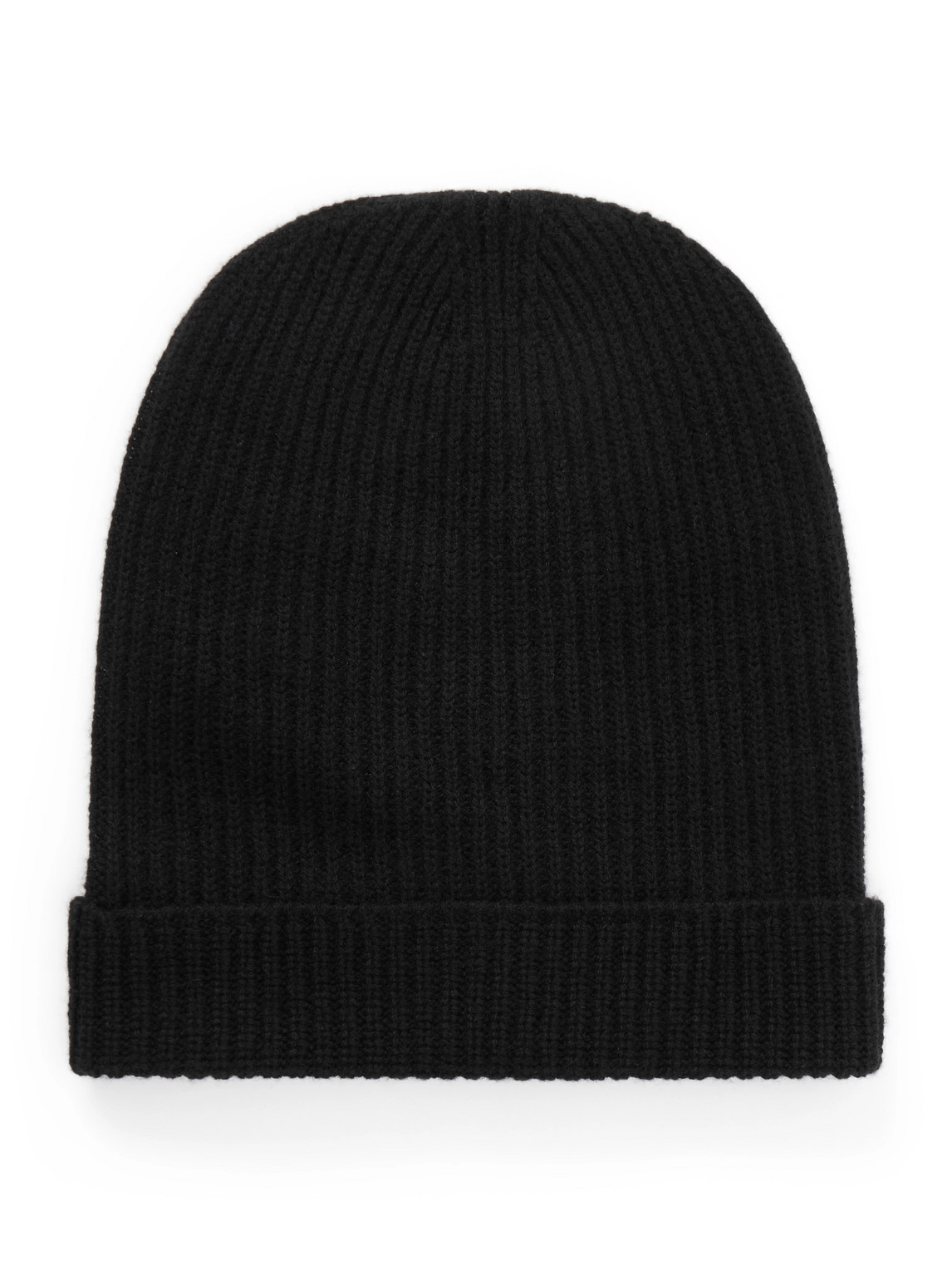 The Elder Statesman Statesman Ribbed Cashmere Beanie In Black
