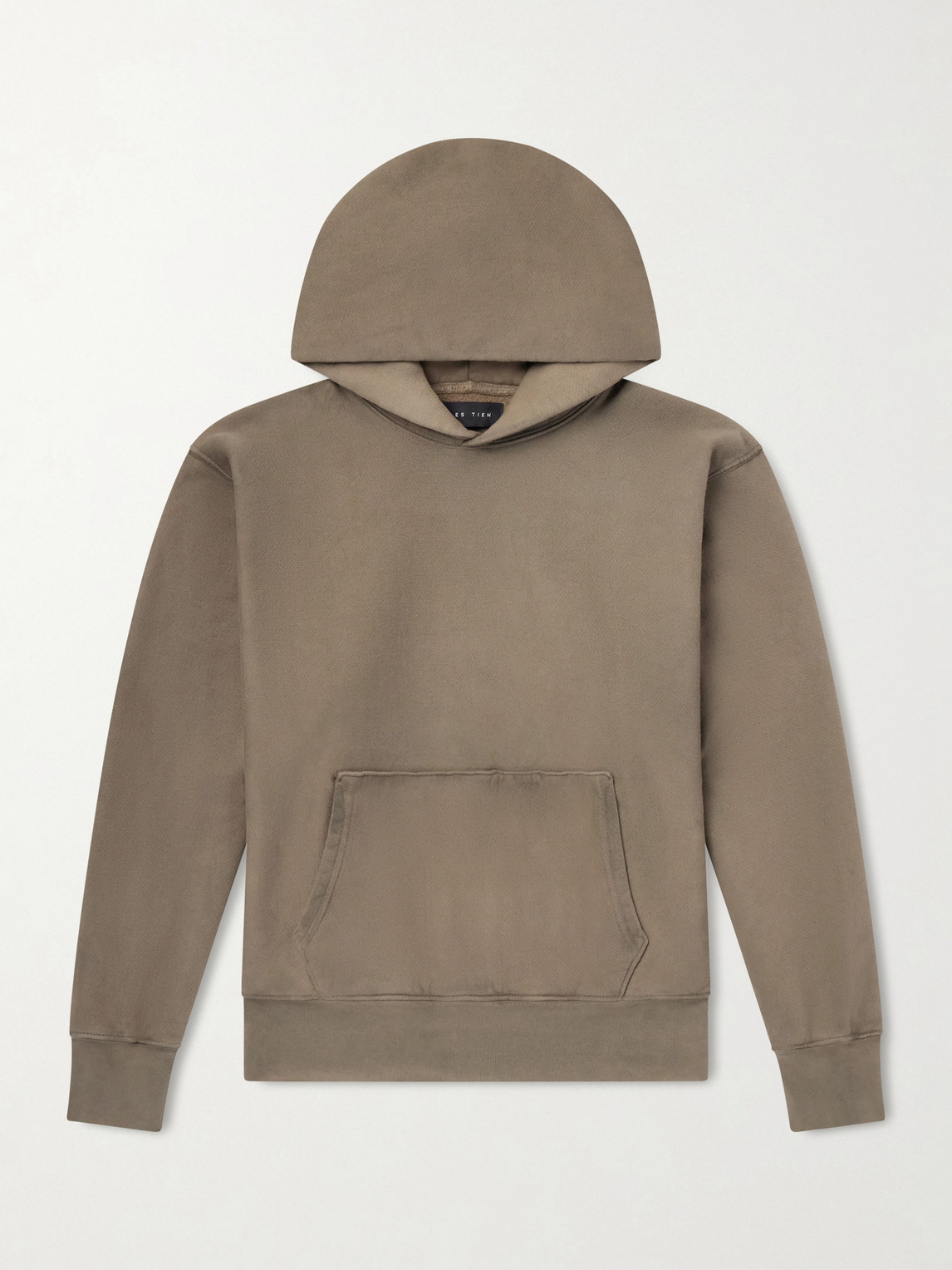 Les Tien Cotton-jersey Hoodie In Brown