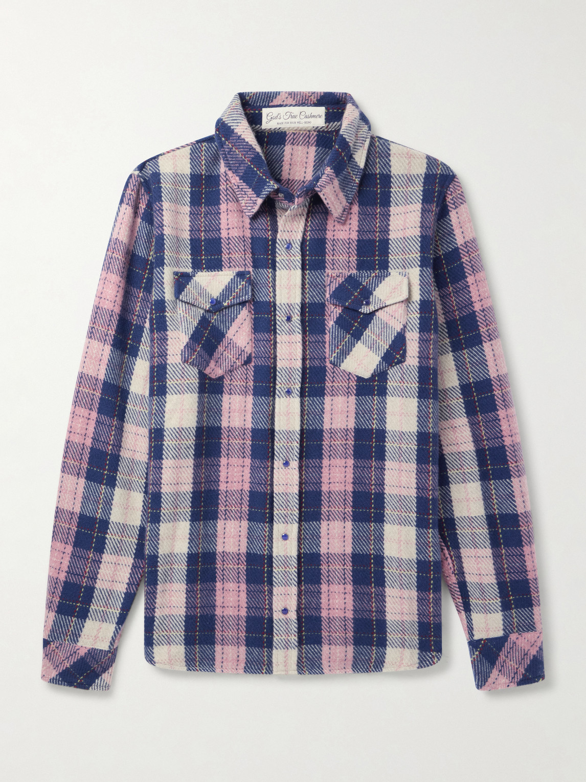 God’s True Cashmere – Checked Cashmere Shirt