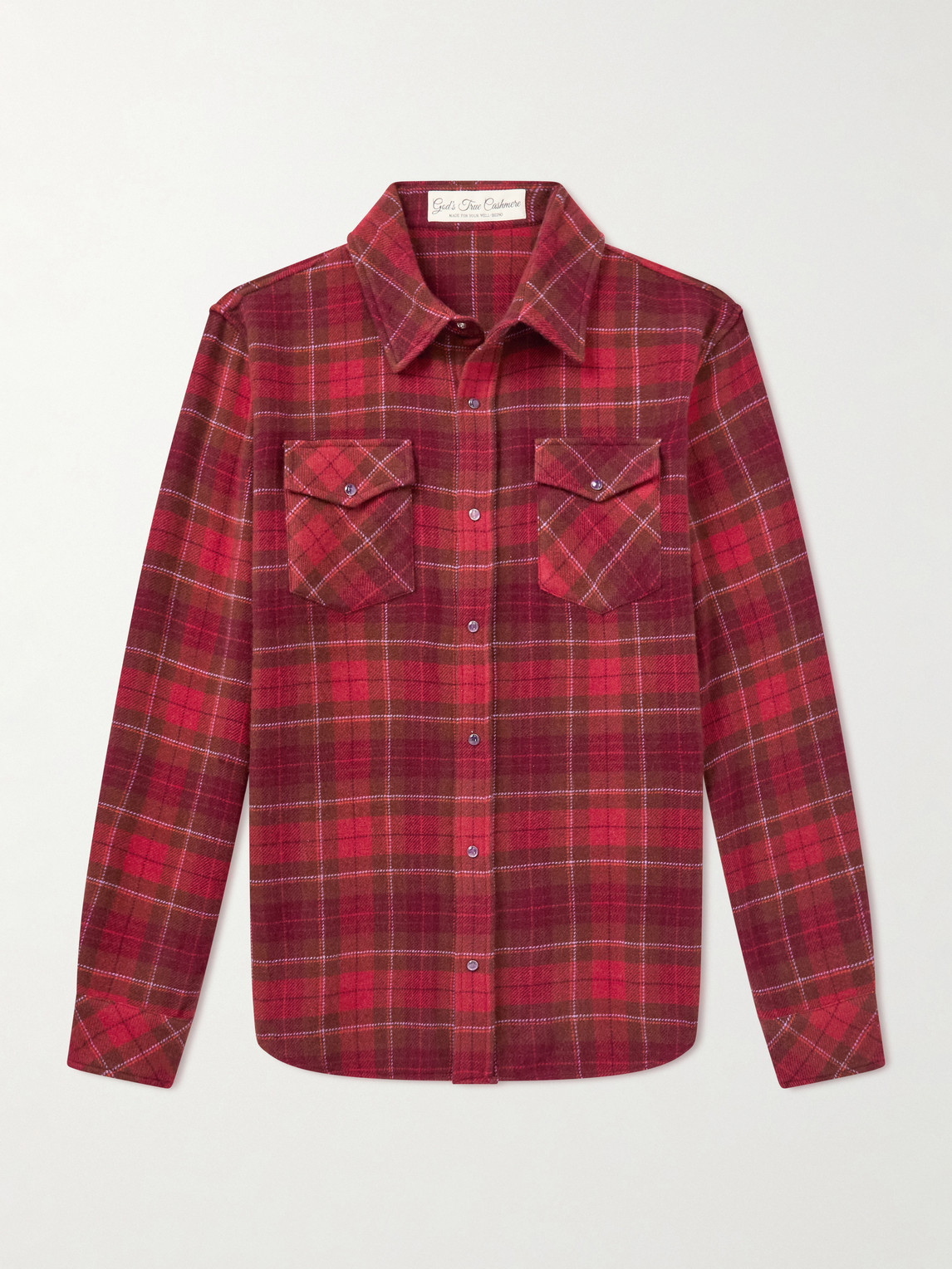 God’s True Cashmere – Love Checked Cashmere Shirt