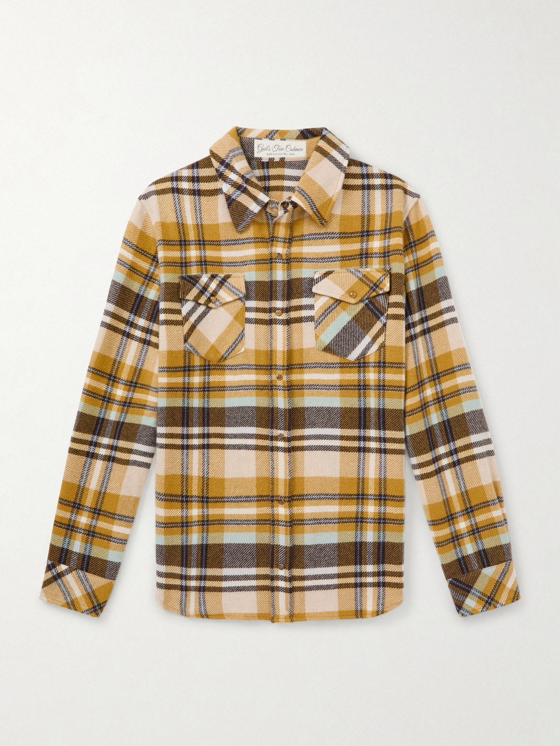 God’s True Cashmere – Abudance Checked Cashmere Shirt