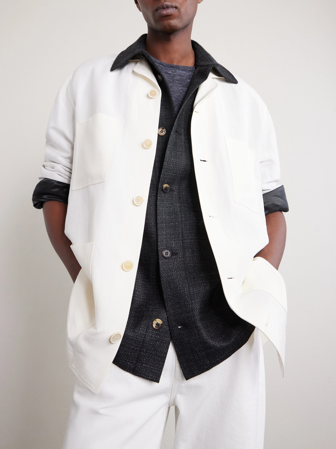 Drew Wool And Silk-Blend Overshirt