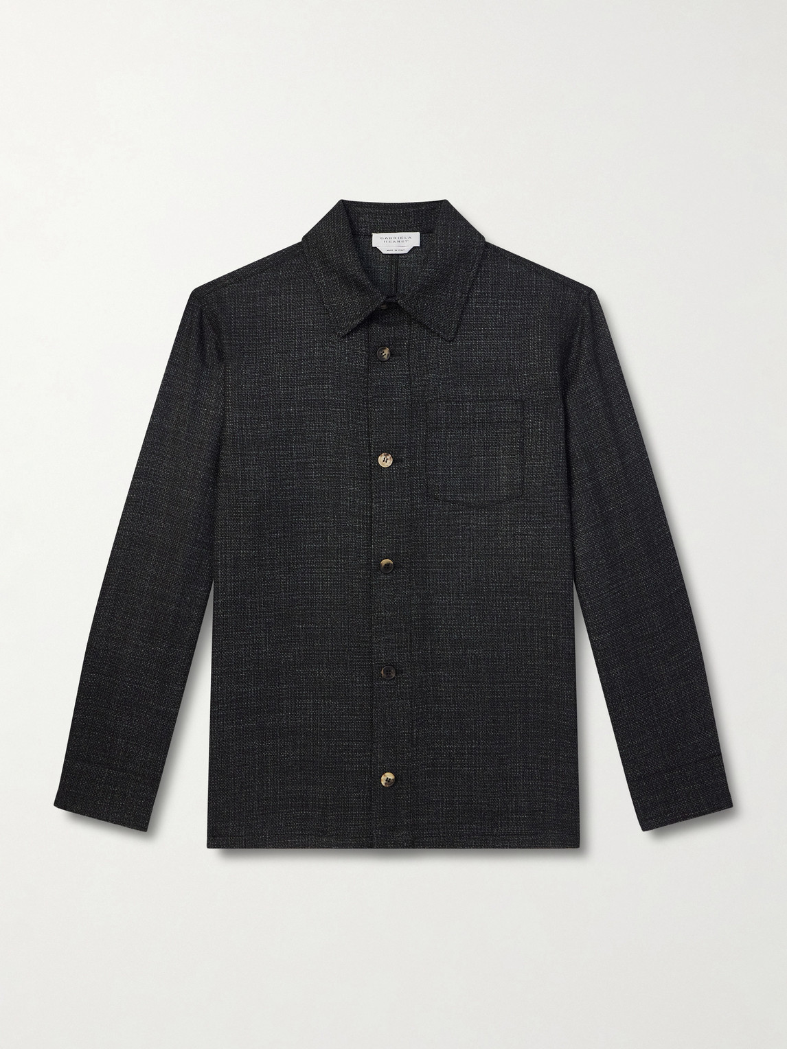 Gabriela Hearst Drew Wool and Silk-Blend Overshirt IT 46