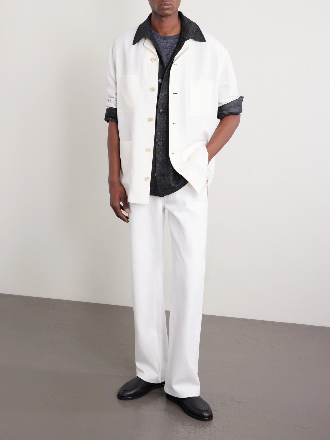 Drew Wool And Silk-Blend Overshirt