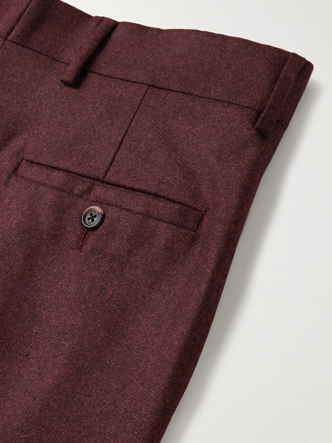 Gabriela Hearst Harold Slim-fit Straight-leg Wool And Cashmere-blend Twill Suit Trousers In Burgundy