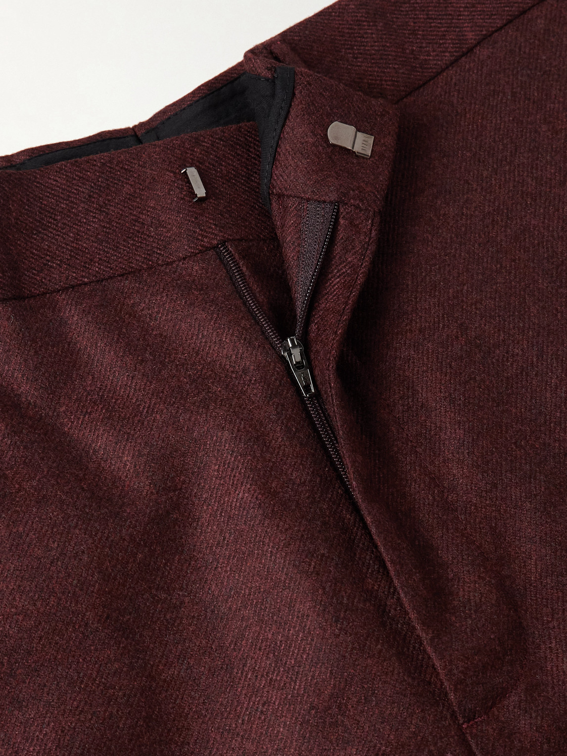 Gabriela Hearst Harold Slim-fit Straight-leg Wool And Cashmere-blend Twill Suit Trousers In Burgundy