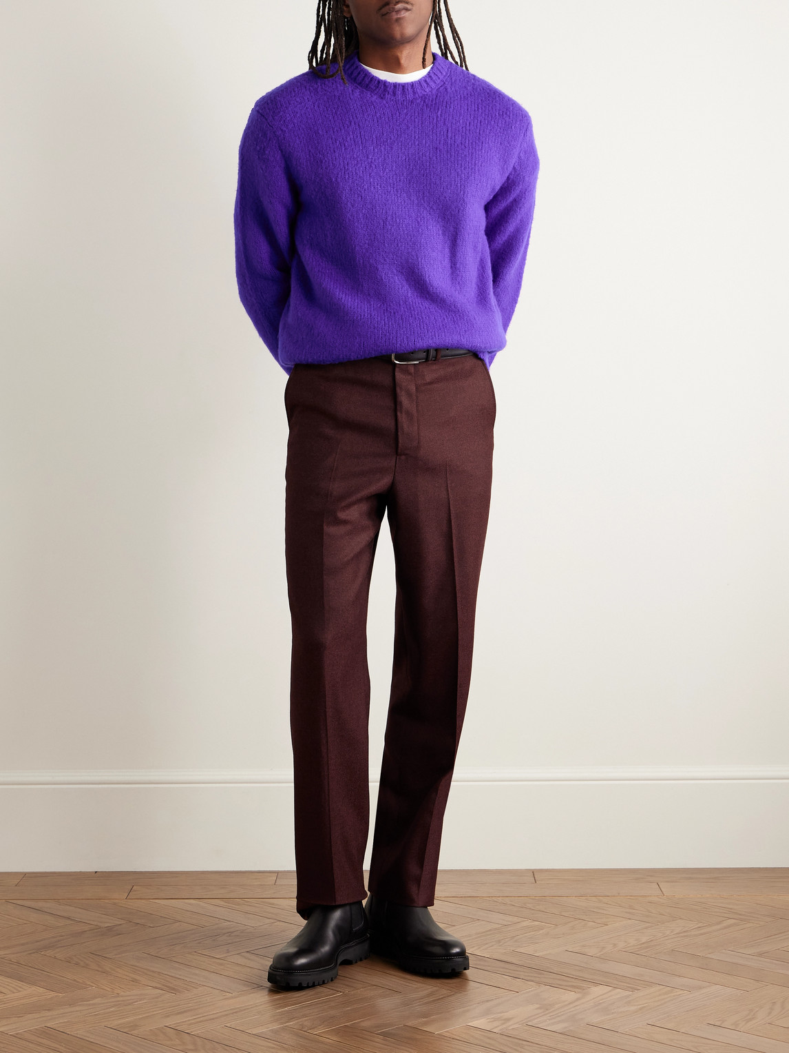 Gabriela Hearst Harold Slim-fit Straight-leg Wool And Cashmere-blend Twill Suit Trousers In Burgundy