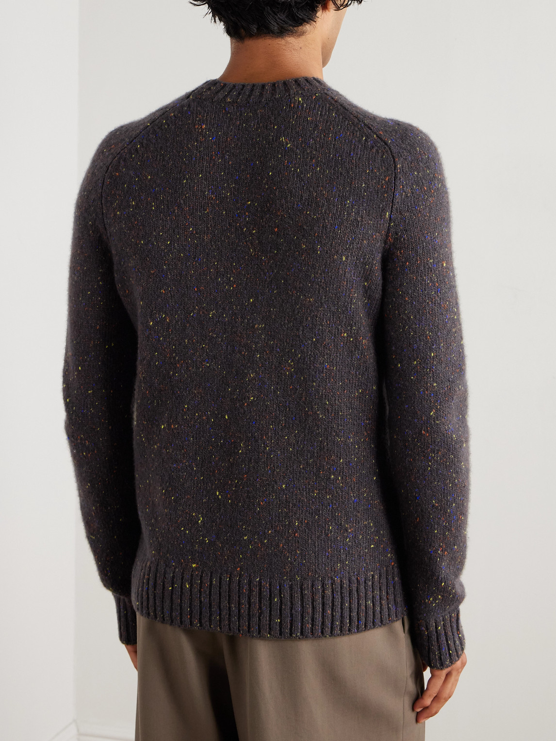Gabriela Hearst Daniel Flecked Cashmere Sweater In Gray
