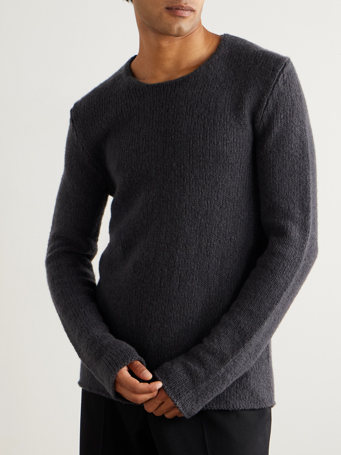 Gabriela Hearst Surya Slim-fit Cashmere Sweater In Gray