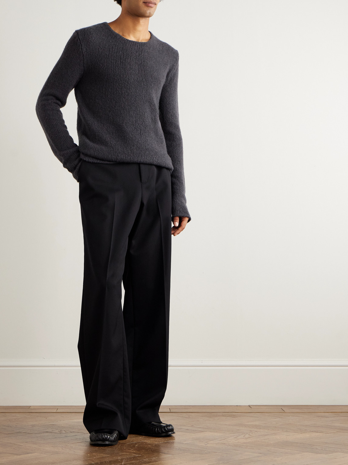 Gabriela Hearst Surya Slim-fit Cashmere Sweater In Gray
